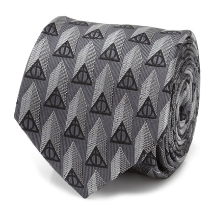 Harry Potter Deathly Hallows Gray Necktie Gift Set by Cufflinks.com