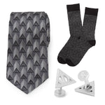 Harry Potter Deathly Hallows Gray Necktie Gift Set