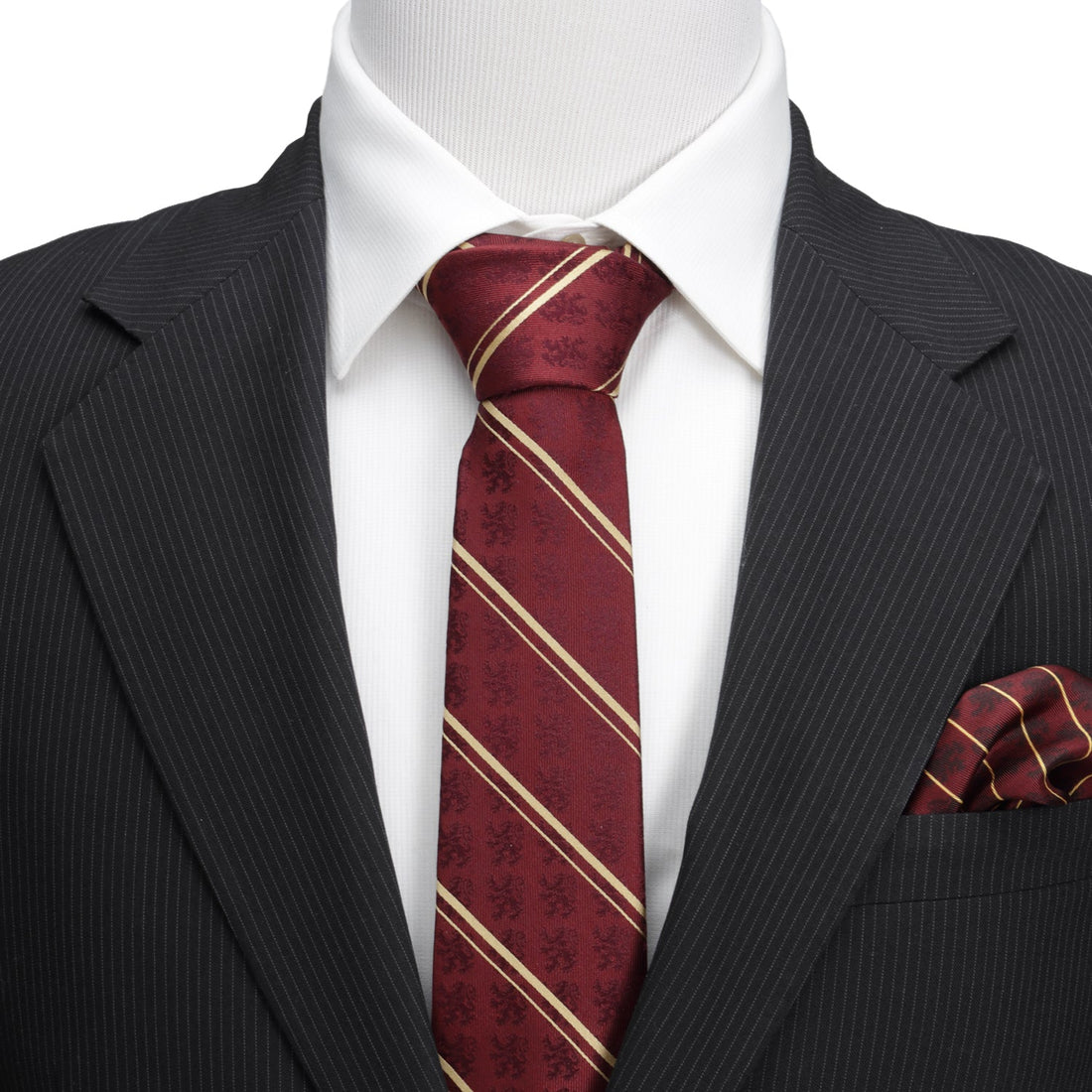 Harry Potter Gryffindor Maroon Stripe Silk Men&