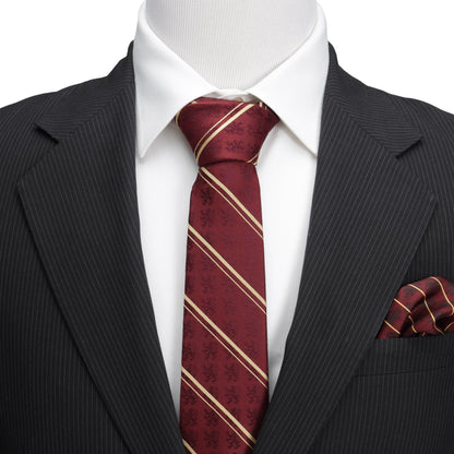 Harry Potter Gryffindor Maroon Stripe Silk Men&