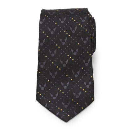 Harry Potter Golden Snitch Black Silk Men&