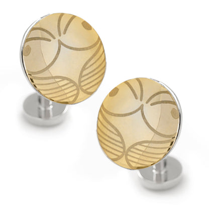 Harry Potter Golden Snitch Hidden Deathly Hallows Locket Cufflinks by Cufflinks.com
