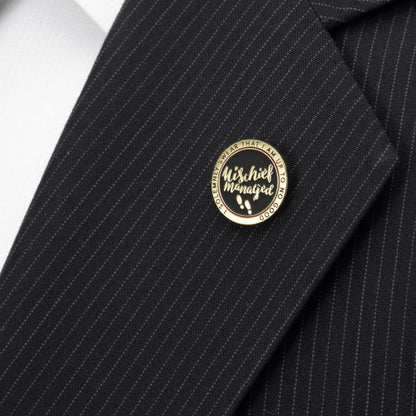 Harry Potter Mischief Managed Gold Lapel Pin by Cufflinks.com