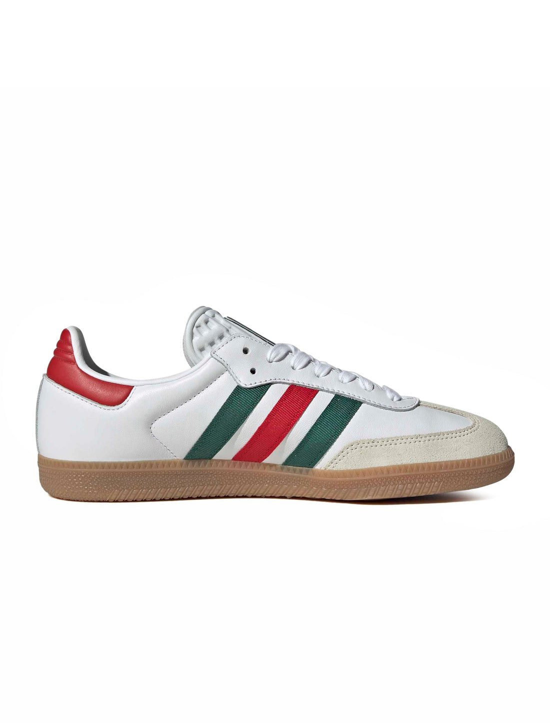 Adidas Mens Samba OG - White/Scarlet/Dark Green by Denim Exchange