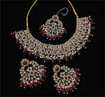 Joban Fashion Maroon Stone Work Necklace Set