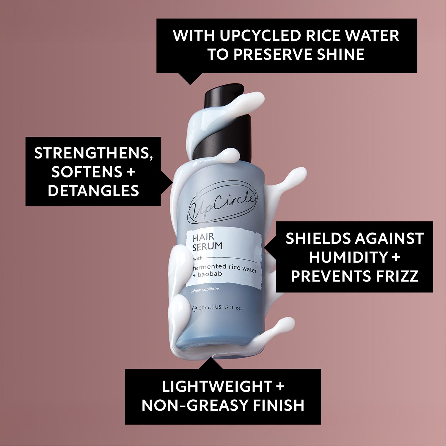 Hair Serum with Fermented Rice Water + Baobab by UpCircle
