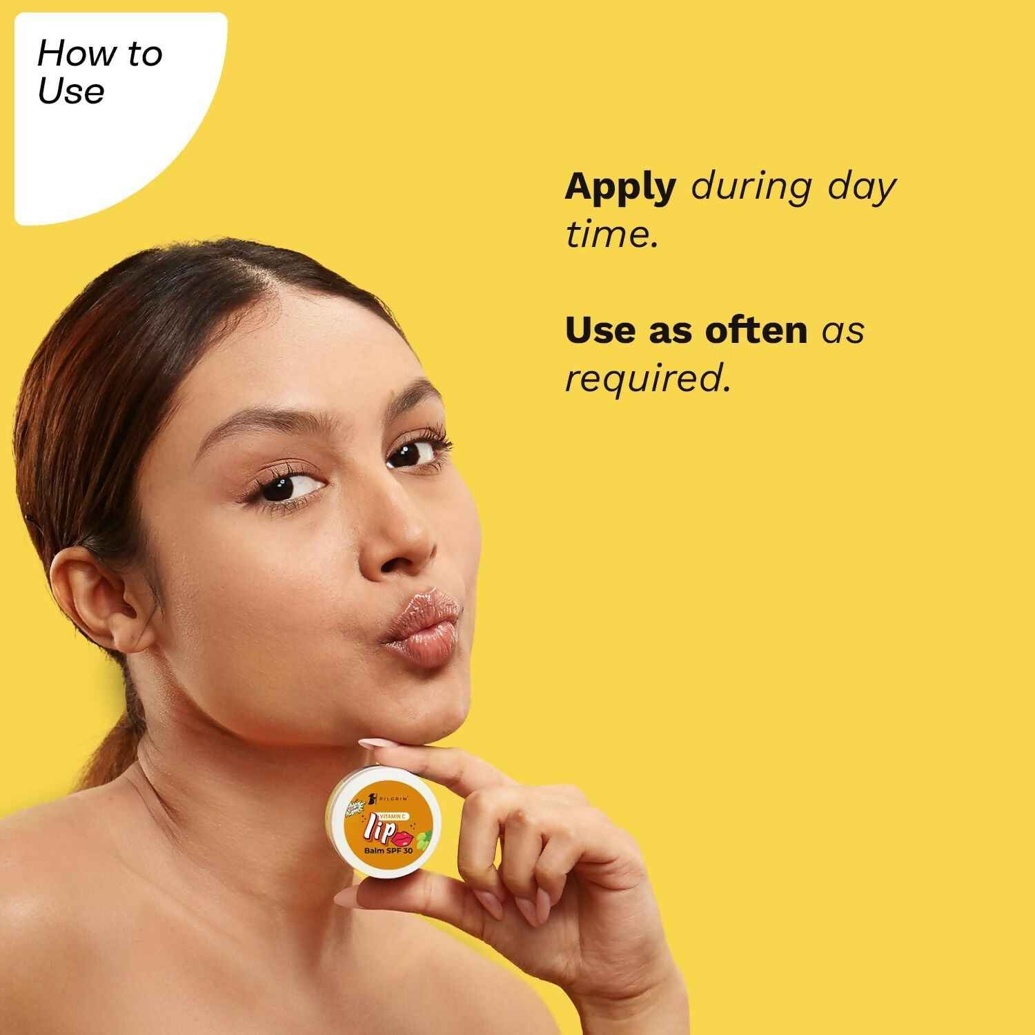 Pilgrim Vitamin C Lip Balm SPF 30 with Australian Kakadu Plum &amp; Shea Butter For Smooth Soft Lips, Soothing &amp; Hydrating Dry &amp; Chapped Lips