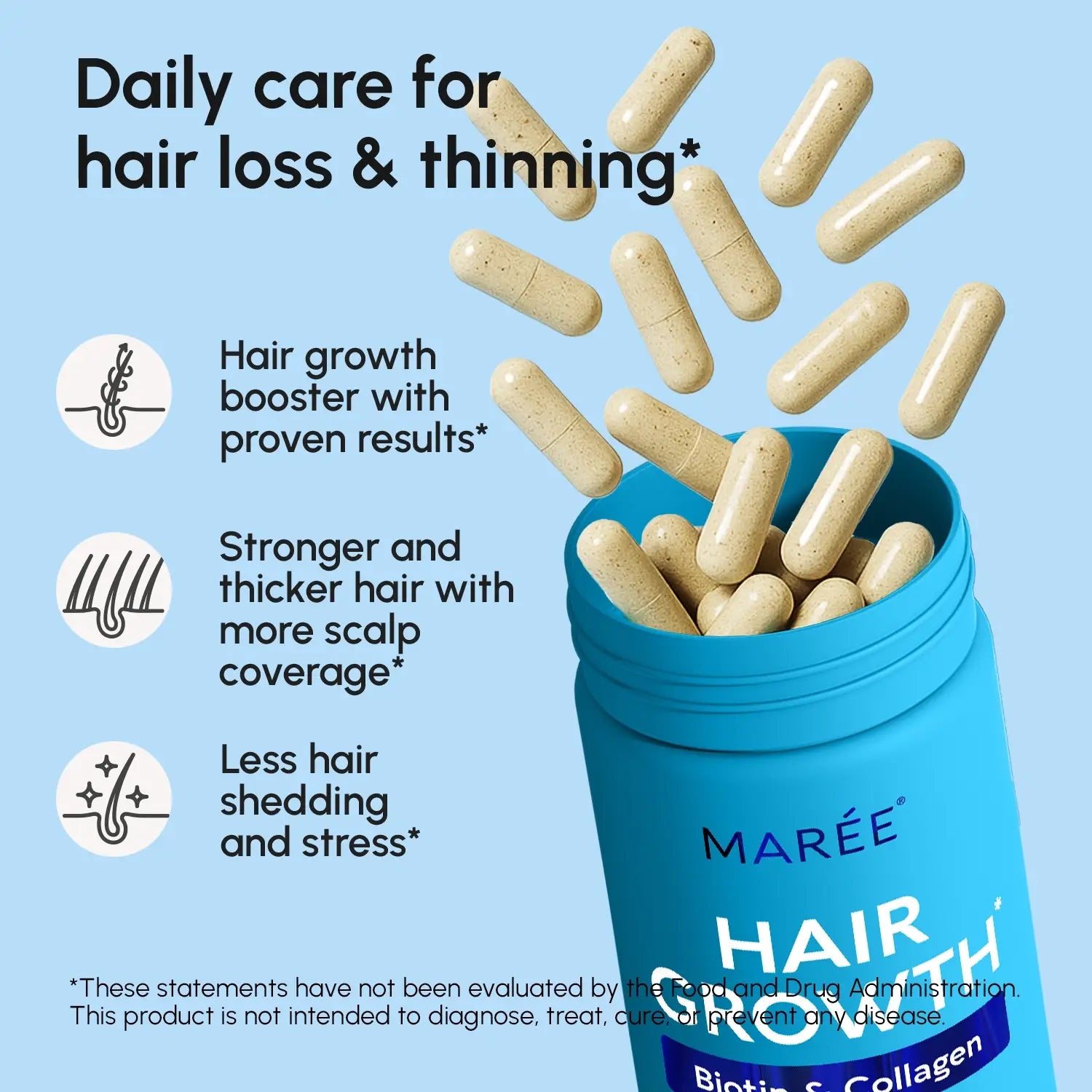 Biotin &amp; Collagen Hair Growth Complex by Maree