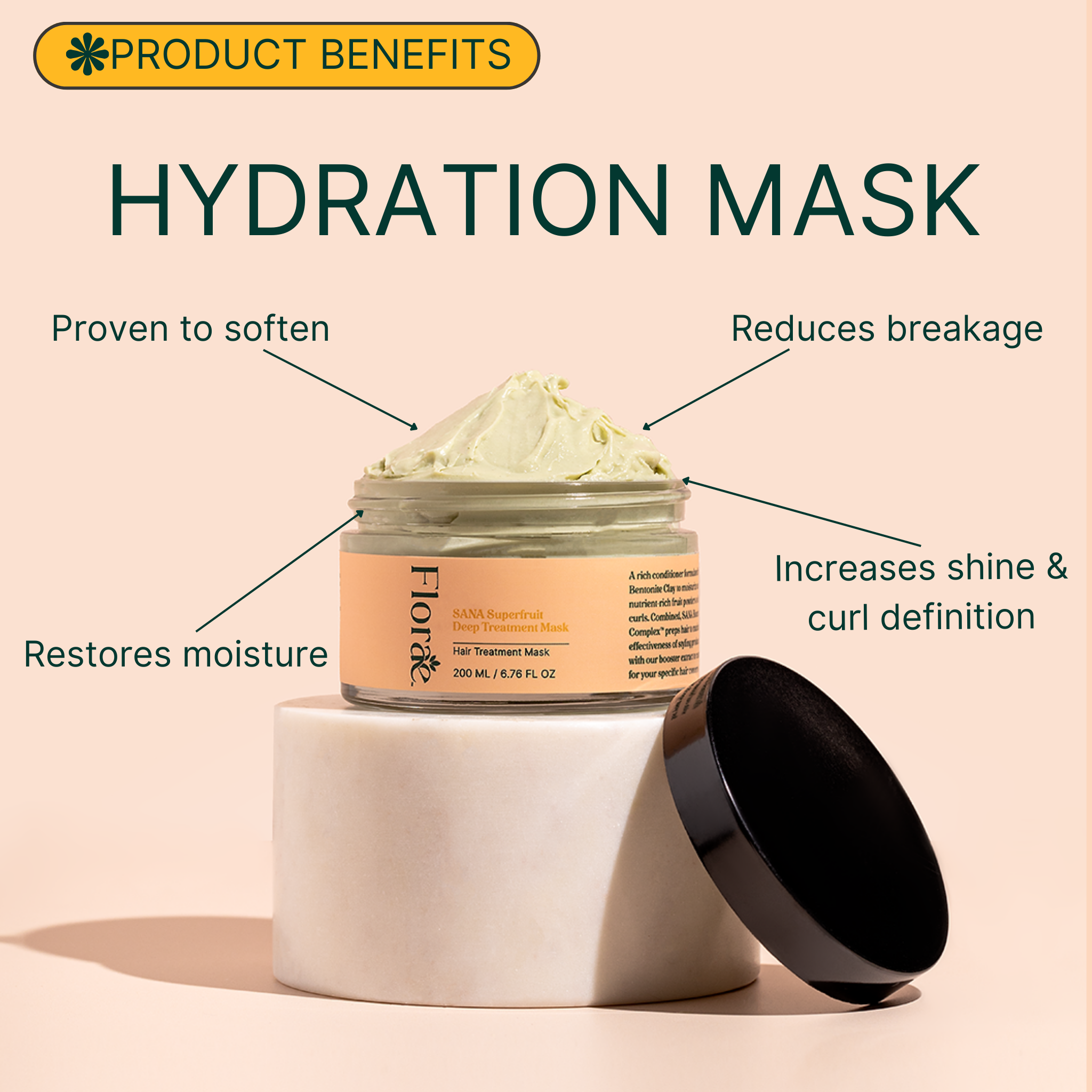 Growth Booster + Superfruit Deep Treatment Mask by Floraebeauty