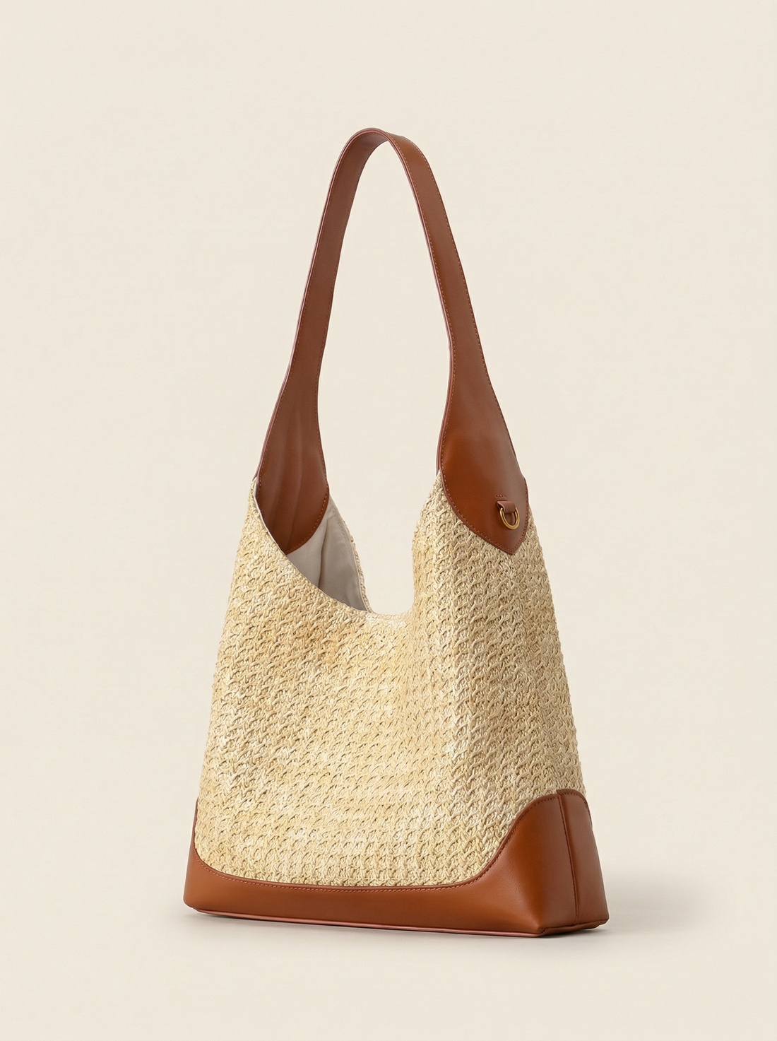 Artisanal Handwoven Colorblock Bucket Bag for Effortless Coastal Style by LINTICO