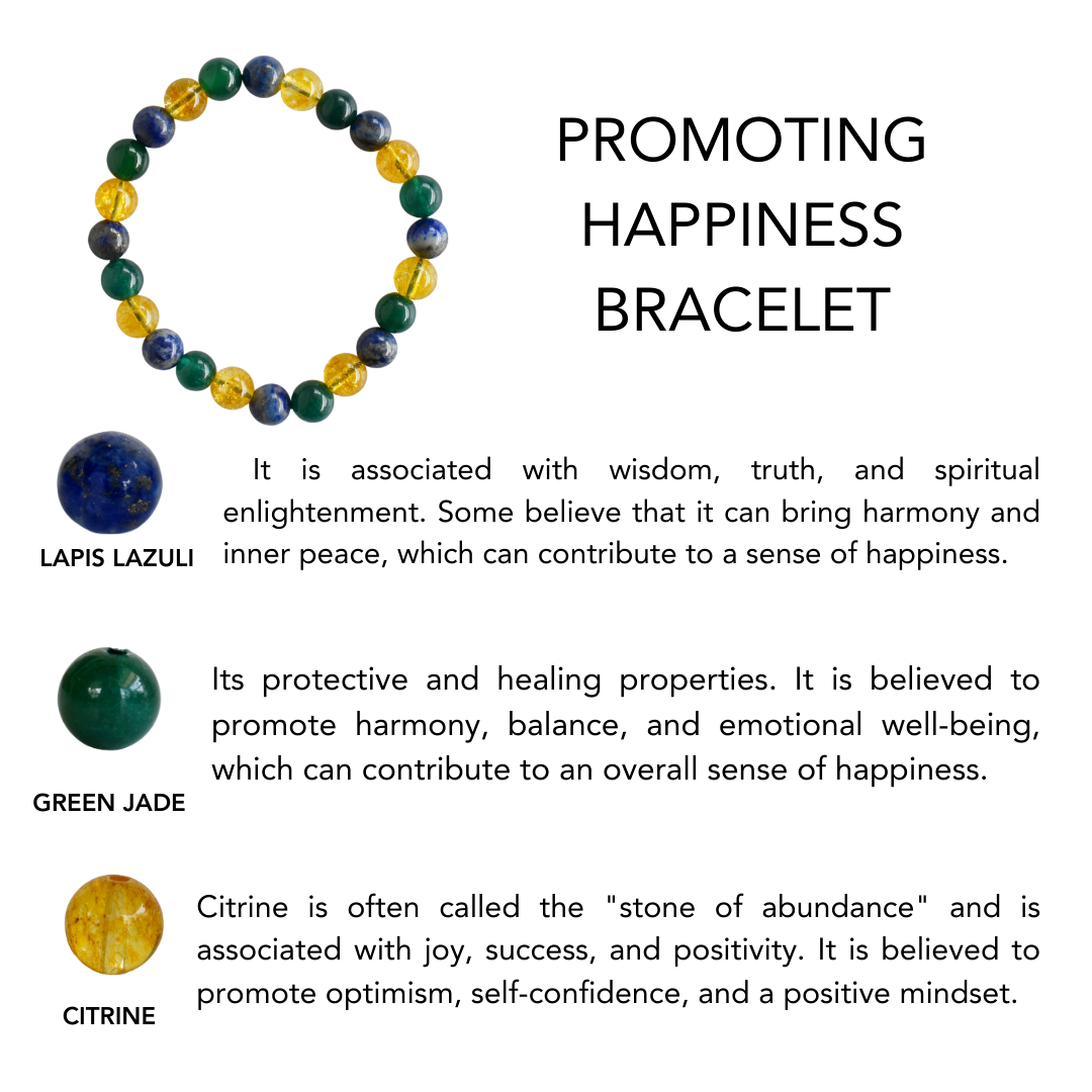 Promoting HAPPINESS Crystal Bracelet (Unity Of Heart and Joy)  DestGlow