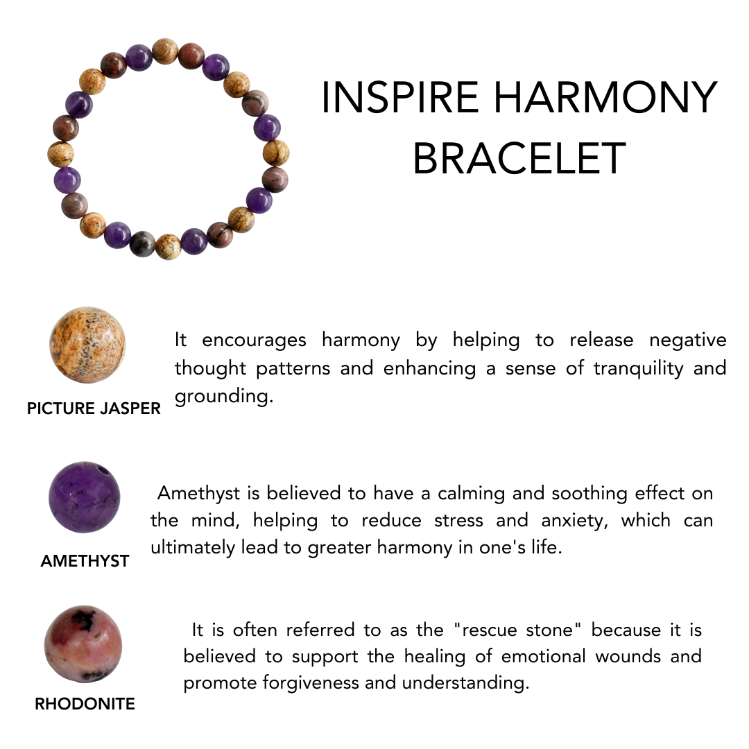 Inspire HARMONY Crystal Bracelet(Emotional Equilibrium and Compassion)  DestGlow