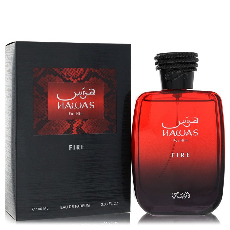 Hawas Fire by Rasasi Eau De Parfum Spray 3.3 oz for Men 
