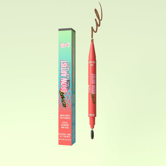 RUDE Ultimate Brow Artist - Slanted Pen and Brush - Hazel - DestGlow