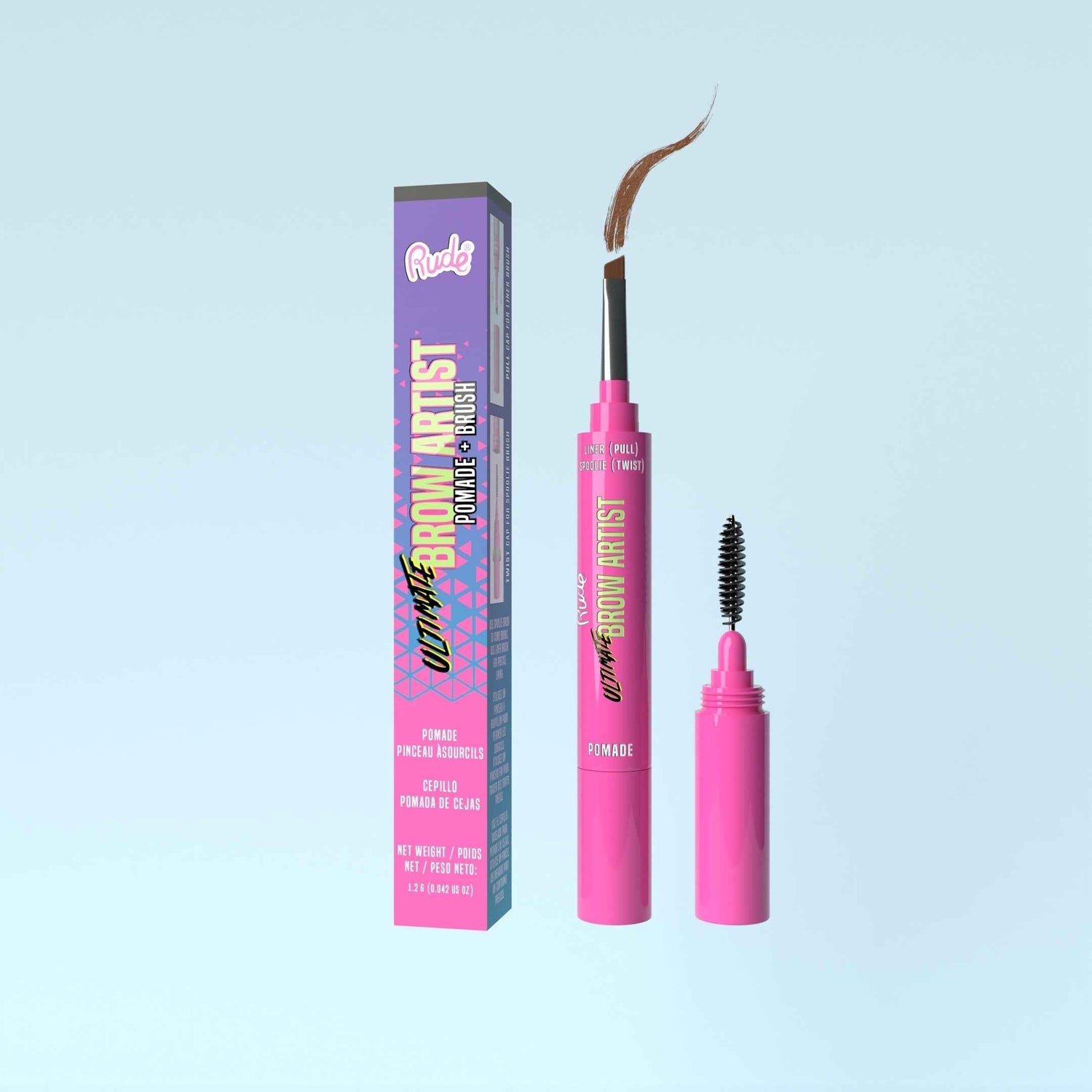 RUDE Ultimate Brow Artist Pomade and Brush