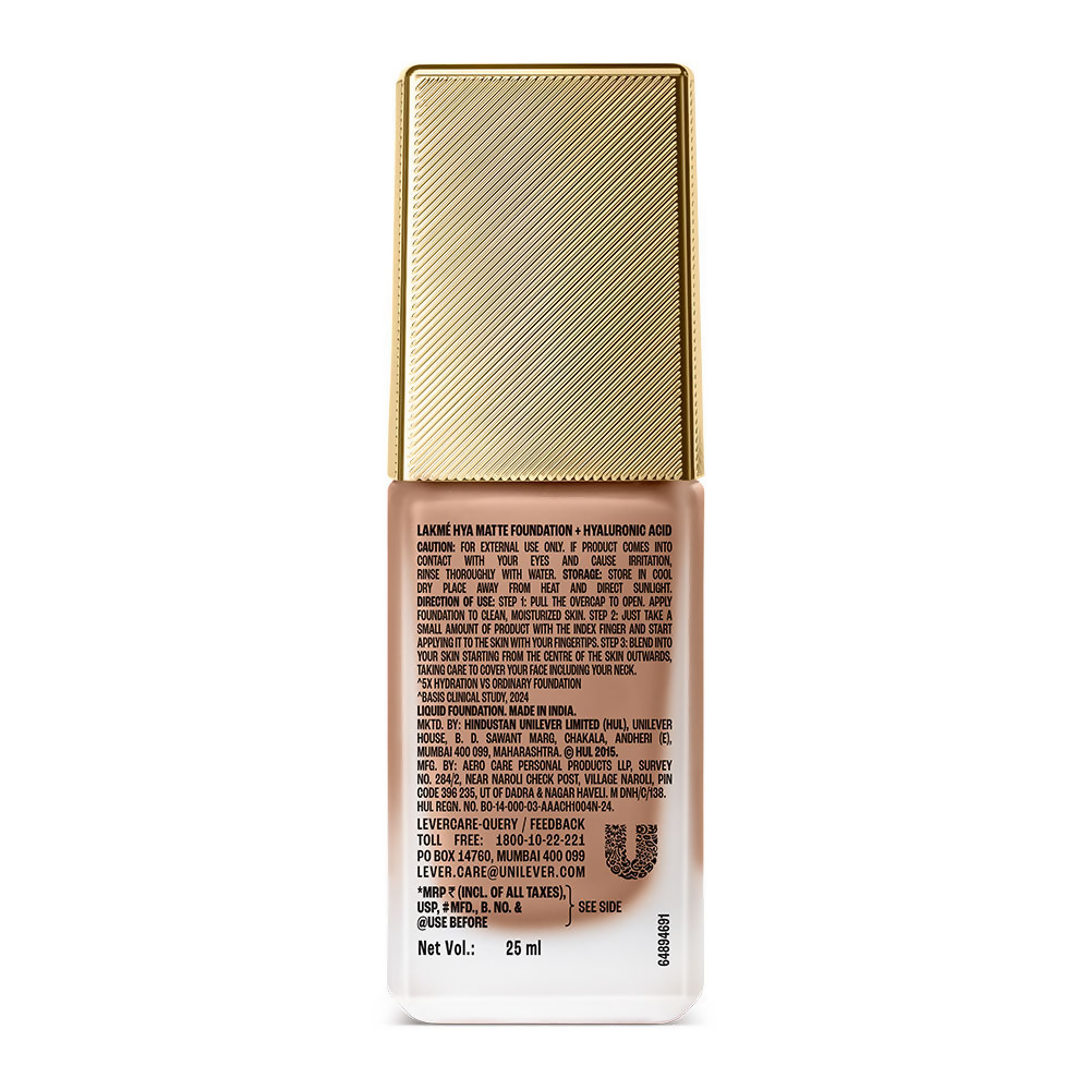 Lakme 9to5 Hya Matte Foundation + Hyaluronic Acid - Cool Mocha