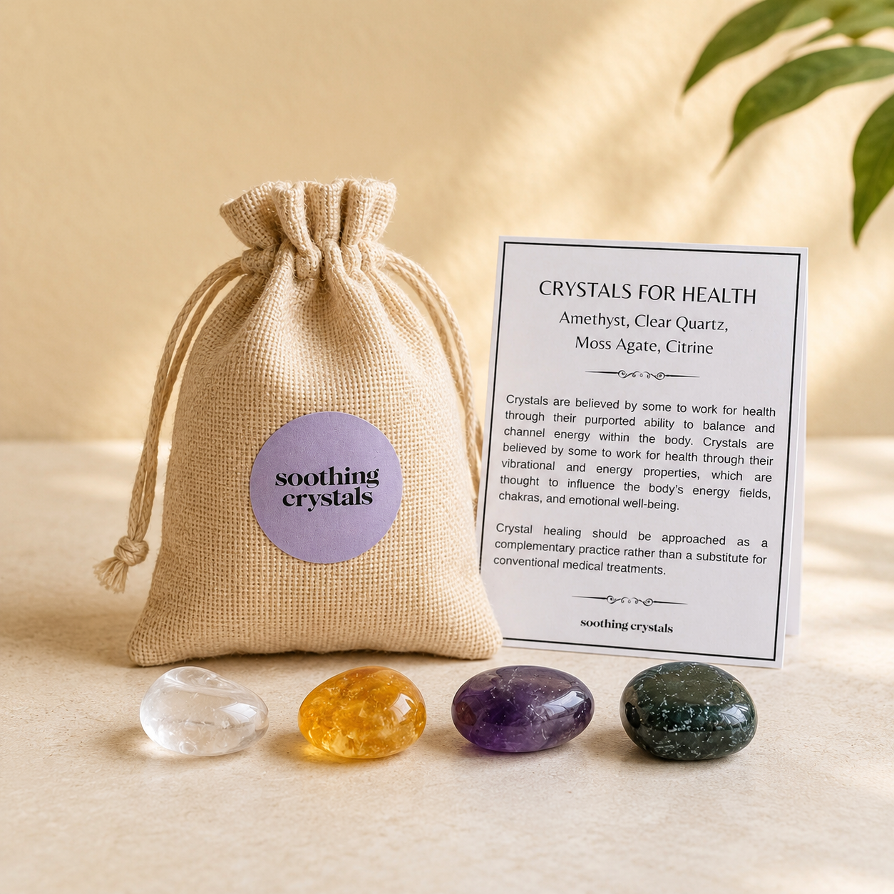 Promotes HEALTH Crystal Kit, Gemstone Tumble Kit, Health Crystal Gift Set