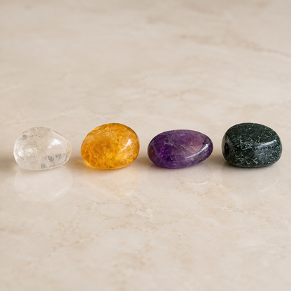 Promotes HEALTH Crystal Kit, Gemstone Tumble Kit, Health Crystal Gift Set