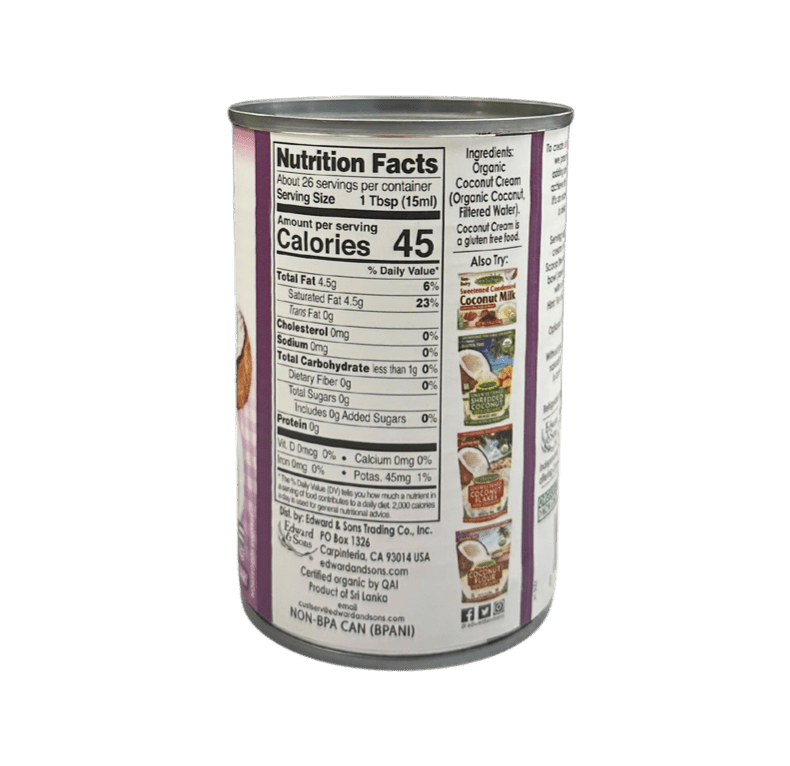 Coconut Cream, Organic, Heavy 30% Fat by Country Life Natural Foods