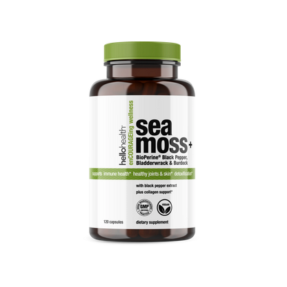 Organic Irish Sea Moss, Organic Bladderwrack, Organic Burdock &amp; Bioperine capsules
