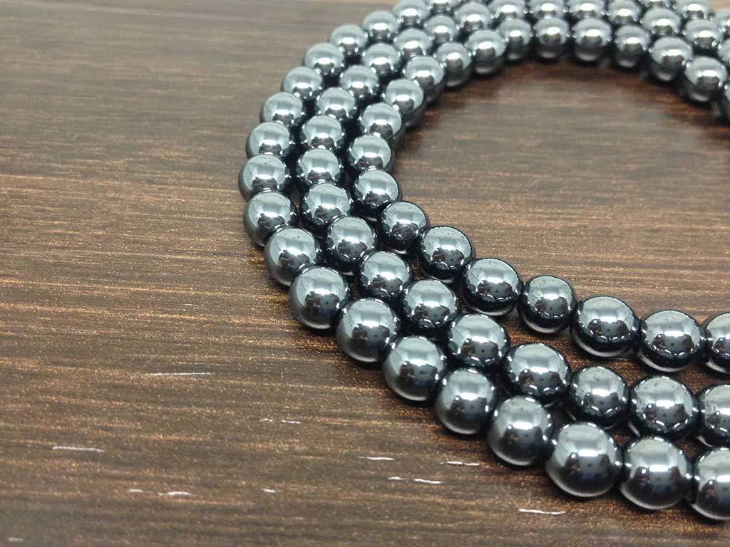Hematite Gemstone Mala, 108 Prayer Bead Mala.  DestGlow