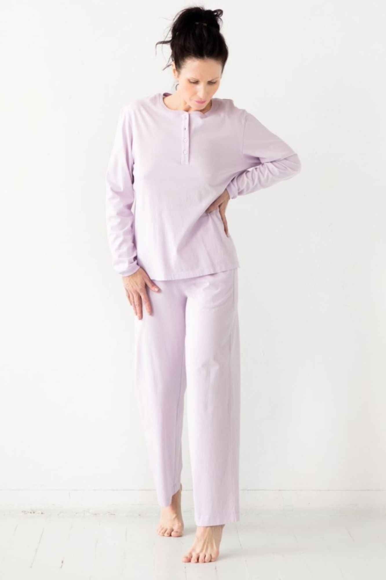 Straight Leg Pants in Pima Cotton