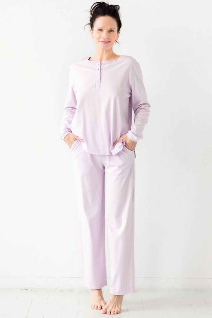 Straight Leg Pants in Pima Cotton