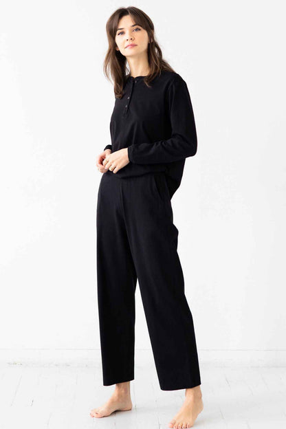 Straight Leg Pants in Pima Cotton