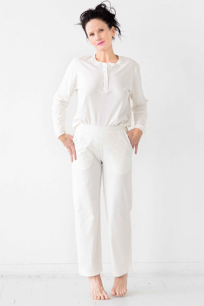 Straight Leg Pants in Pima Cotton