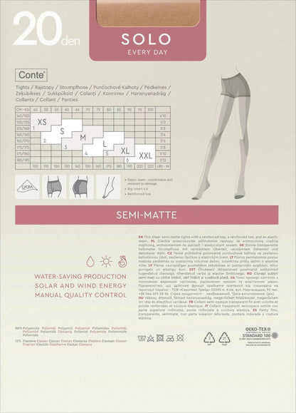 Tights Conte Solo 20 Den - Classic Pantyhose