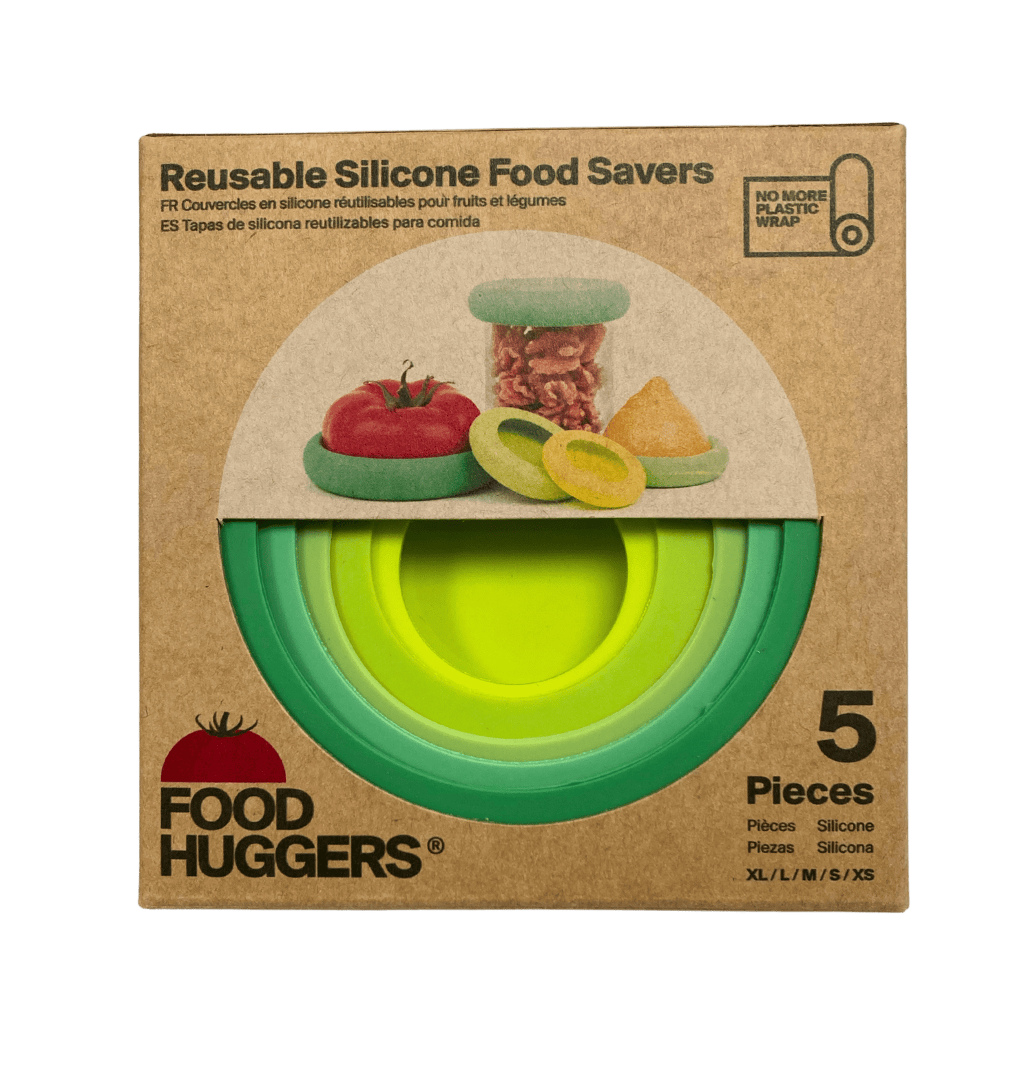 Food Savers, Silicone, Reusable, Food Huggers by Country Life Natural Foods