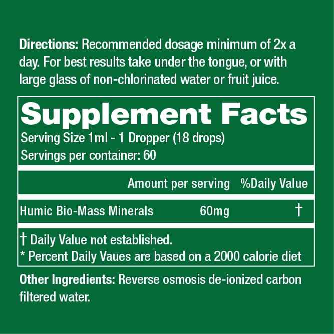 2oz Detox 100% Humic Minerals Concentrate
