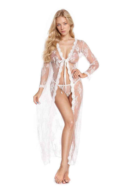 Long Lace Babydoll Robe