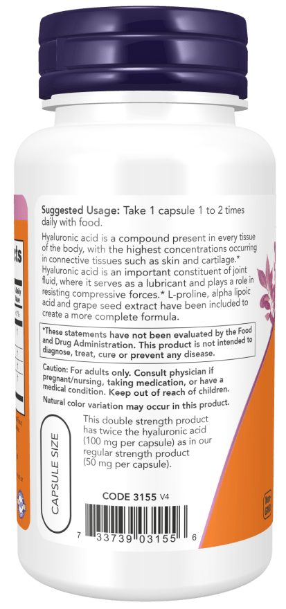 Hyaluronic Acid, Double Strength by Country Life Natural Foods