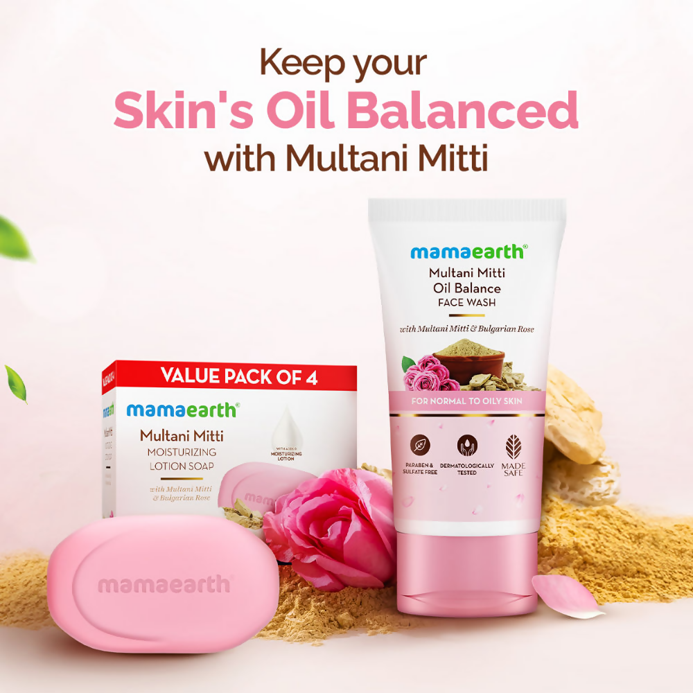 Mamaearth Multani Mitti Oil Balance Face Wash With Multani Mitti &amp; Bulgarian Rose