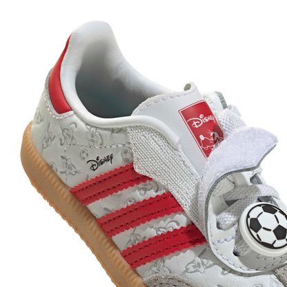 Adidas (TD) Disney Samba OG Elastic Lace - White/Red by Denim Exchange