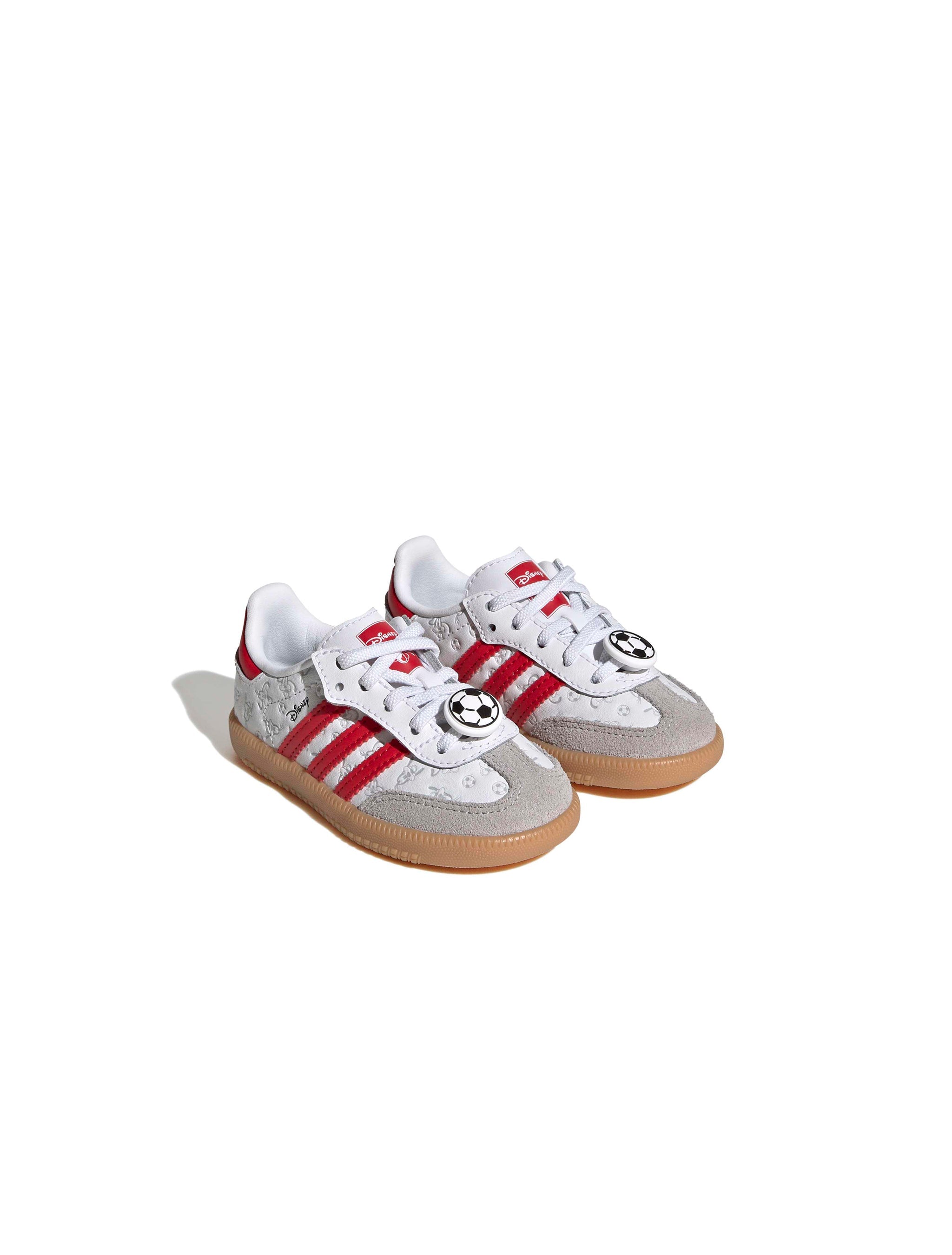Adidas (TD) Disney Samba OG Elastic Lace - White/Red by Denim Exchange