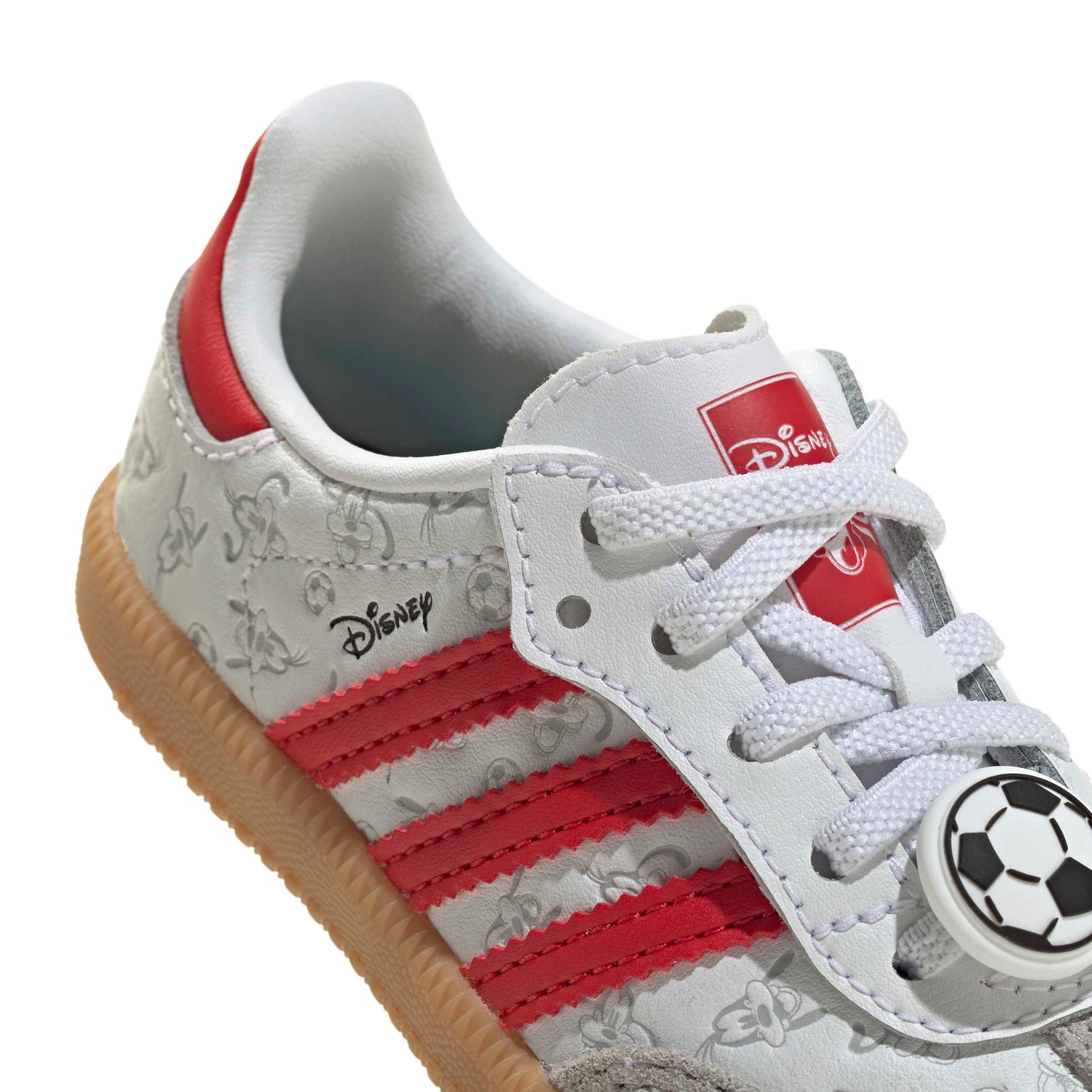 Adidas (PS) Disney Samba OG Elastic Lace - White/Red by Denim Exchange