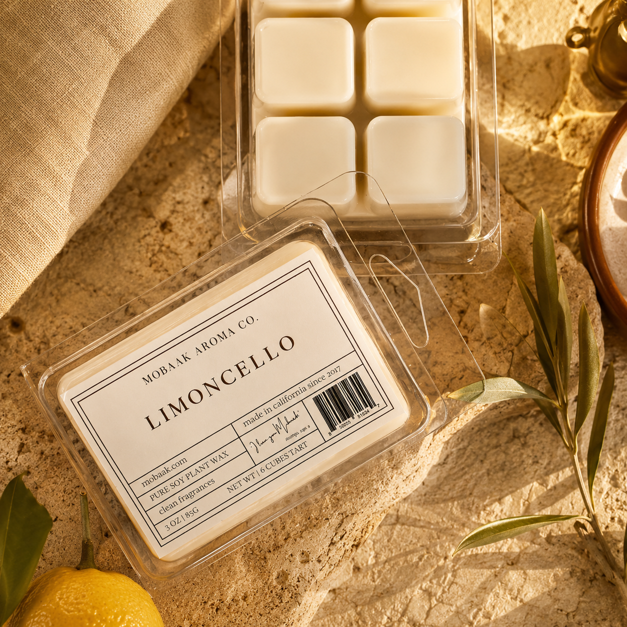 Limoncello Wickless Tart by Mobaak Aromatherapy Shoppe