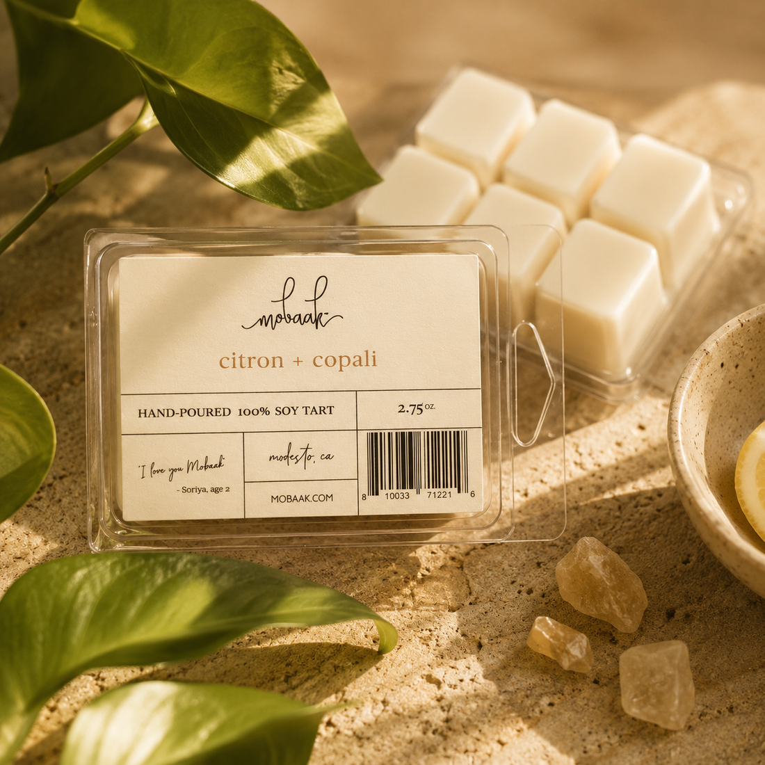 Citron + Copali Wickless Tart 