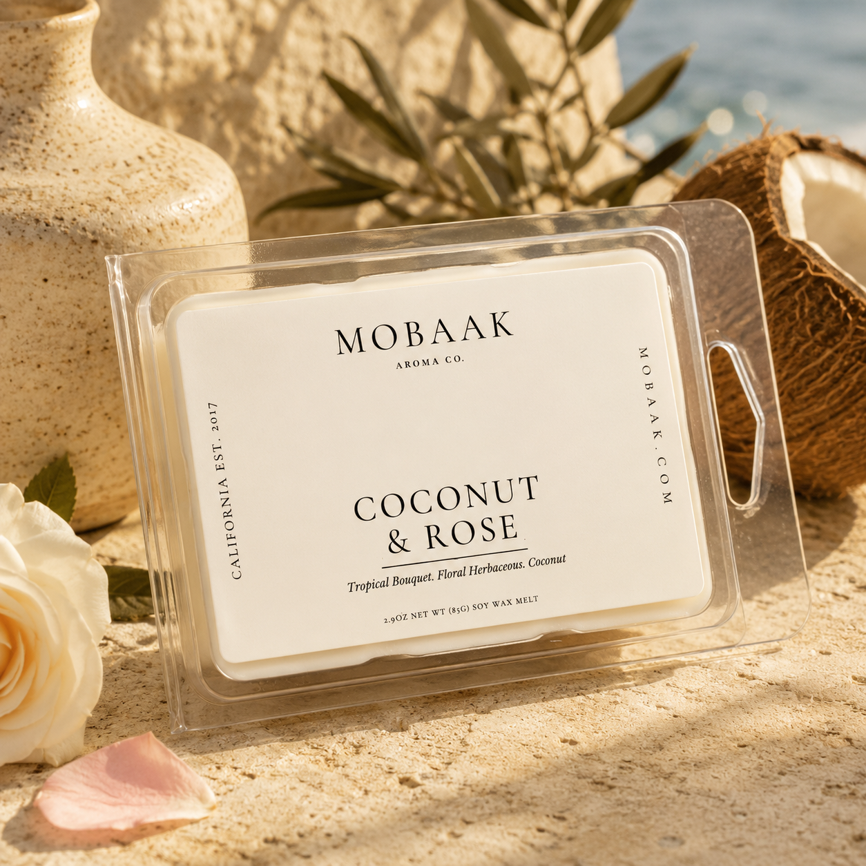 Coconut + Rose Wickless Tart 