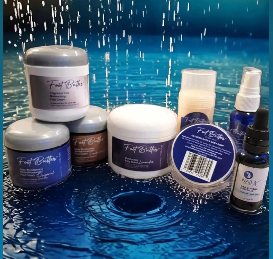 Ultimate Foot &amp; Body Care Bundle – Foot Butter Creams, Body Butter, Heel Balm, Cooling Spray, Nail Repair &amp; Bath Soap