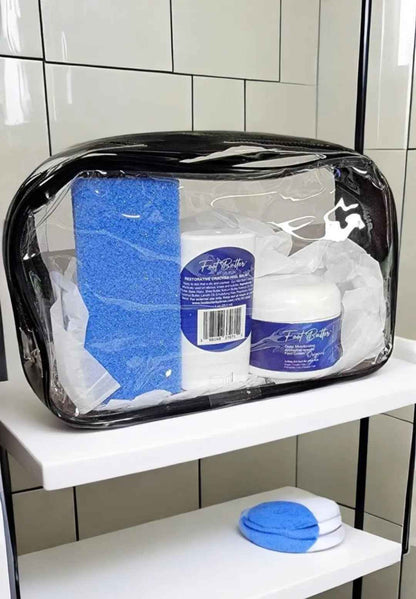 Foot Butter Travel Set – Mini Moisturizers &amp; Pumice Scrub