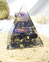 Black Tourmaline Orgone Pyramid, Crystal Energy Pyramid  DestGlow
