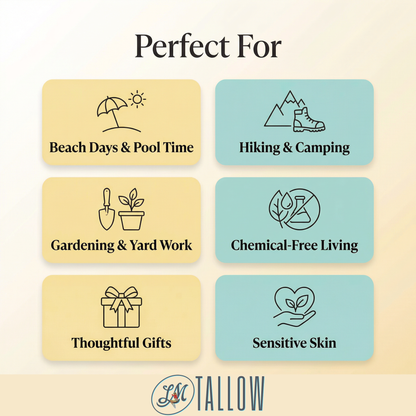 Tallow Sun Care Duo - Natural Before &amp; After Sun Cream Gift Set with Zinc Oxide by The Lady May