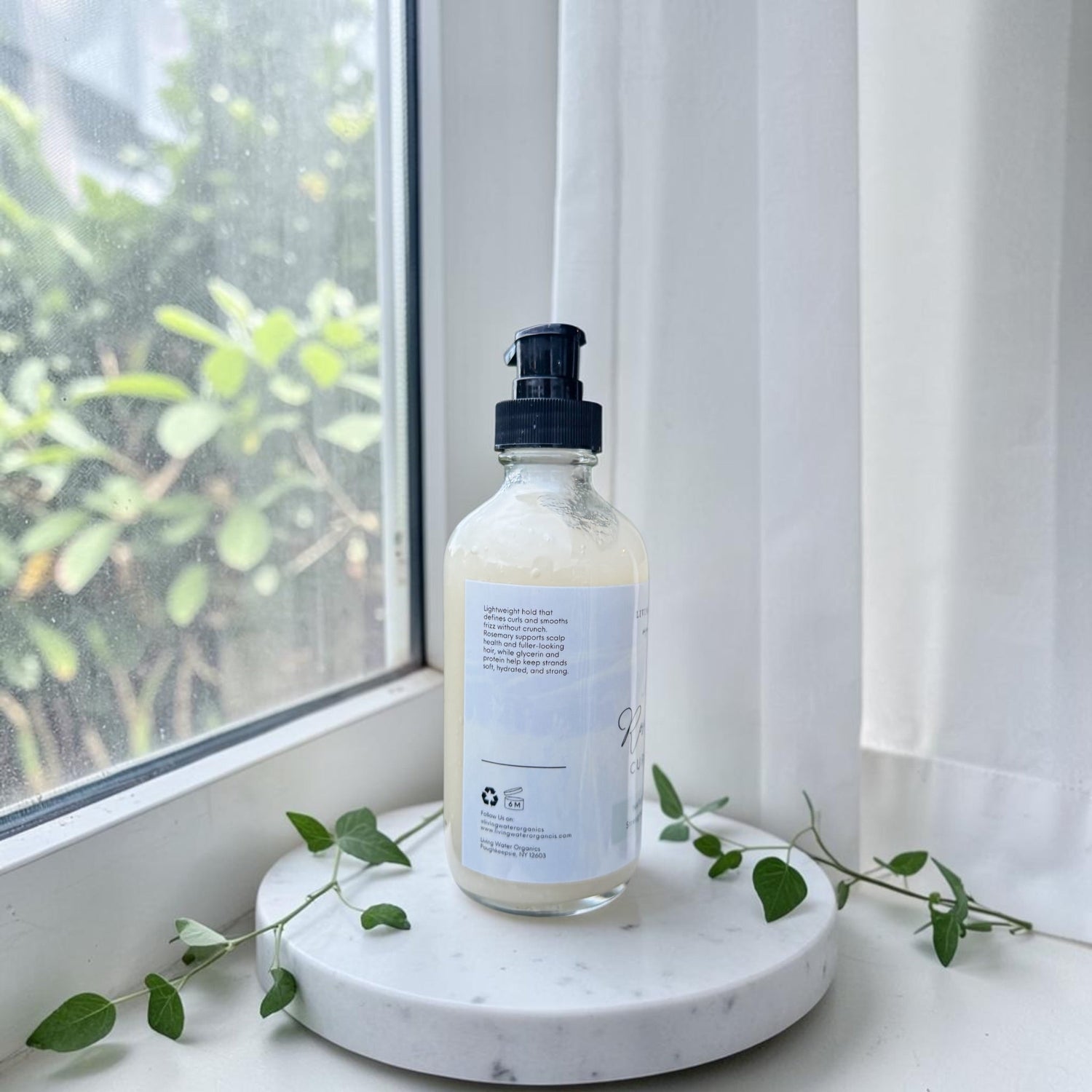 Rosemary Curl Gel (Medium to Strong Hold) by Living Water Organics