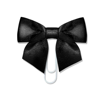 Satin Bow Bookmark -Black