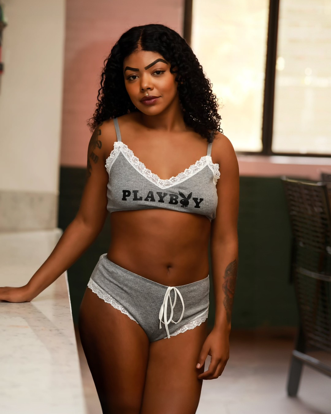 Playboy Comfy Bunny 2pc Cropped Cami Set by Rave Fix