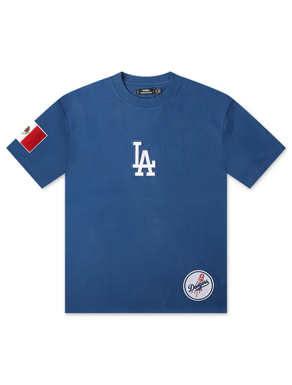 Pro Standard Los Angeles Dodgers Mexico Wingspan Tee - Blue by Denim Exchange