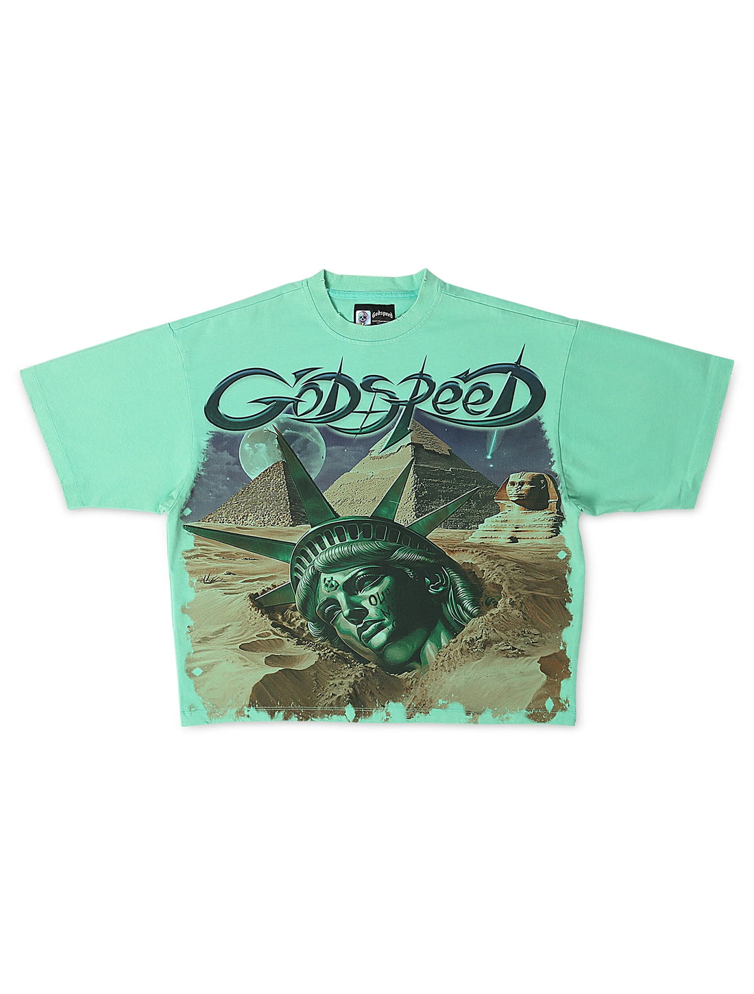 Godspeed Mother Cairo Boxy Fit Tee - Teal by Denim Exchange